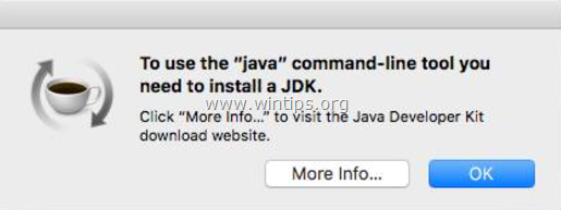 Problems installing java on mac